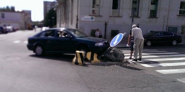 Dopravní nehoda ve Fakultní nemocnici na Borech