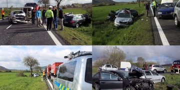 Hromadná nehoda uzavřela silnici na Klatovy