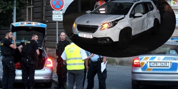 Střet tramvaje s osobním autem na Borech