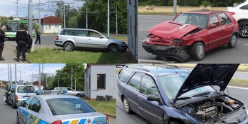 Auto proletělo zastávkou a srazilo zde chodkyni + nehoda Rokycanská  + 