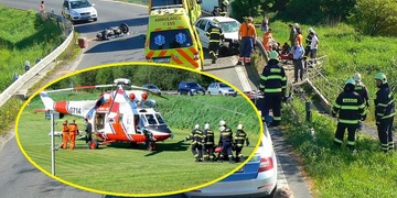 Fabia vjela do protisměru a smetla dva motorkáře