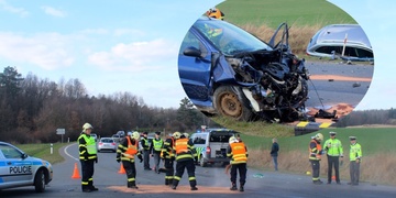 Vážná dopravní nehoda vymrštila muže z vozidla