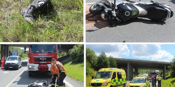Dopravní nehoda auta s motorkou