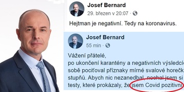 Hejtman Plzeňského kraje je pozitivní na Covid-19