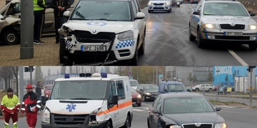 Havarovali strážníci i sanitka